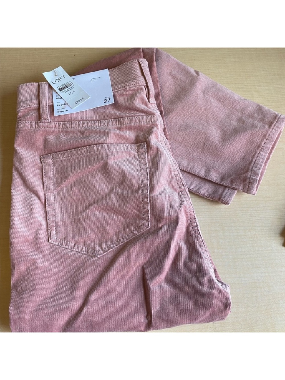 LOFT Dusty Pink Skinny corduroys - Women's NWzt size 27